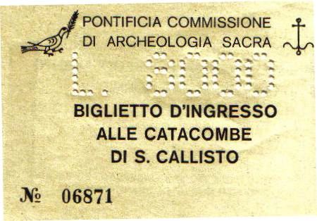 Catacomben van Sint-Callistus 01 (toegangsticket)