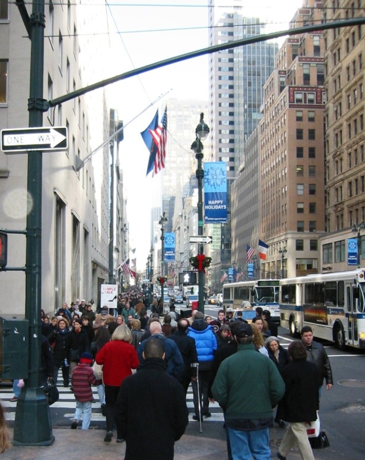 Drukte op 5th Avenue