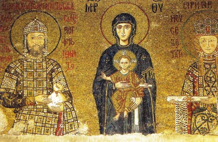 Haghia Sophia 16 (Keizer Johannes II Comnenus, Maria met Kind en keizerin Irene