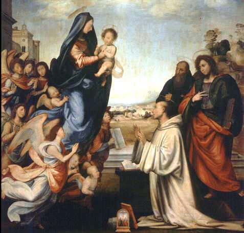 Uffizi 16 (Fra Bartolomeo - De Maagd verschijnt aan Sint Bernard)