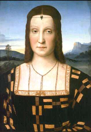 Uffizi 32 (Raphael - Portret van Elisabetta Gonzaga)
