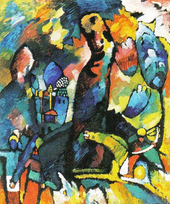 Vasily Kandinsky - Portret met een boogschutter - 1909