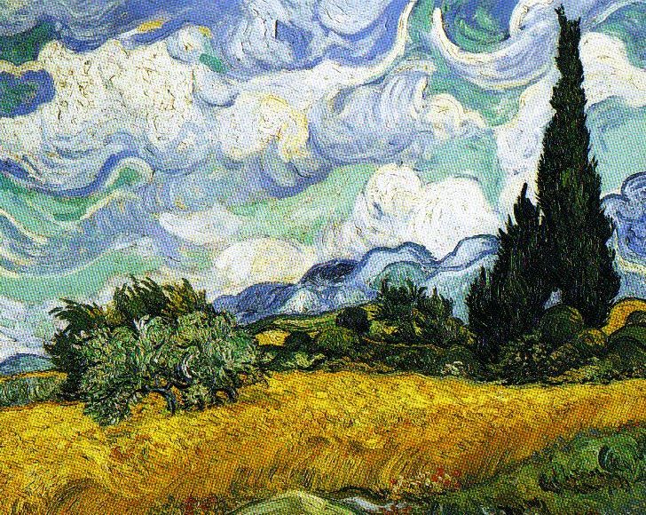 Vincent Van Gogh - Veld met cypressen